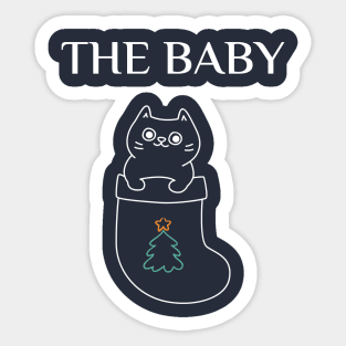 cute matching family cat design, the baby Sticker